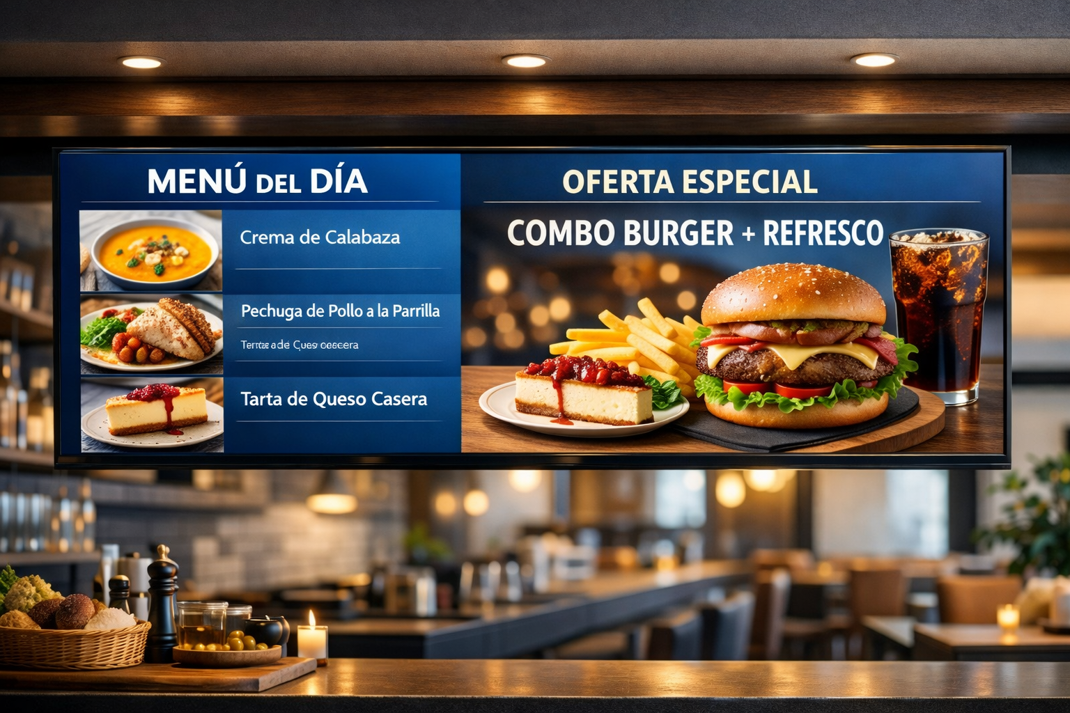 Pantalla de caja y operación del restaurante dentro de Carta360