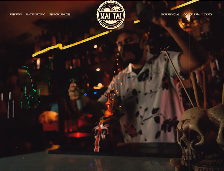 Web del restaurante Mai Tai creada con Carta360