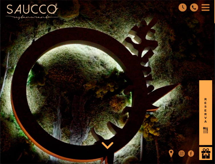 Web del restaurante Saucco creada con Carta360